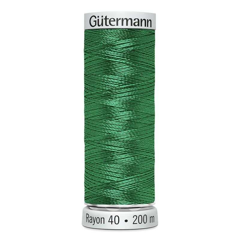 Gutermann Rayon 40 #1101 TRUE GREEN, 200m Machine Embroidery Thread