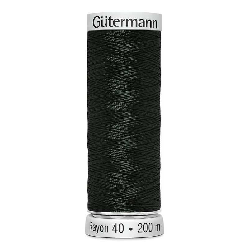 Gutermann Rayon 40 #1103 DARK KHAKI, 200m Machine Embroidery Thread
