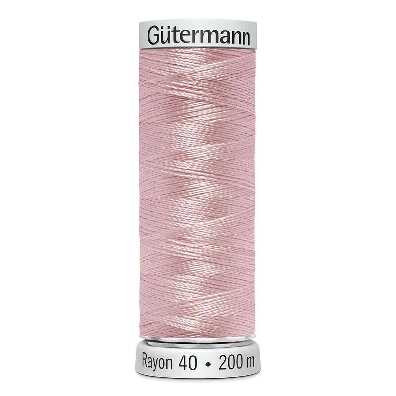 Gutermann Rayon 40 #1120 PALE PINK, 200m Machine Embroidery Thread