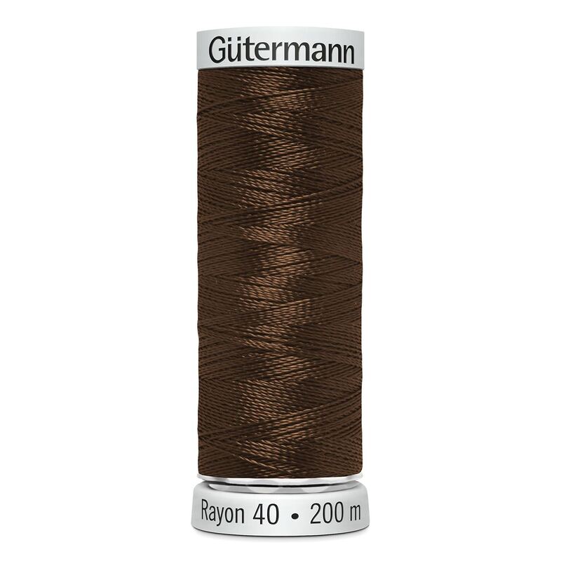 Gutermann Rayon 40 #1129 BROWN, 200m Machine Embroidery Thread