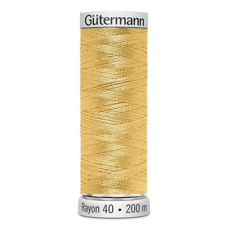 Gutermann Rayon 40 #1135 PASTEL YELLOW, 200m Machine Embroidery Thread