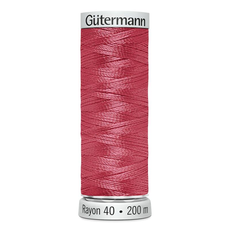 Gutermann Rayon 40 #1154 CORAL, 200m Machine Embroidery Thread