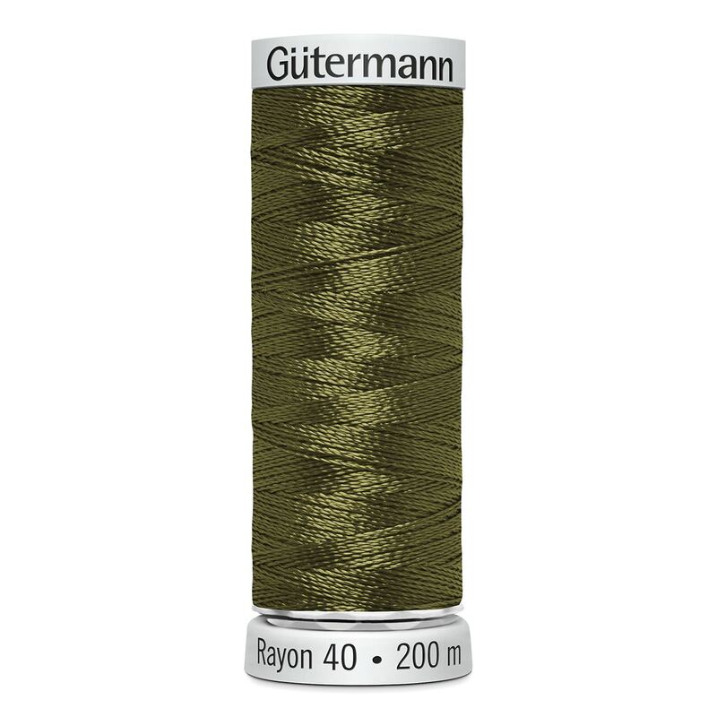 Gutermann Rayon 40 #1156 LIGHT ARMY GREEN, 200m Machine Embroidery Thread