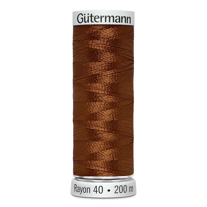 Gutermann Rayon 40 #1158 DARK MAPLE, 200m Machine Embroidery Thread