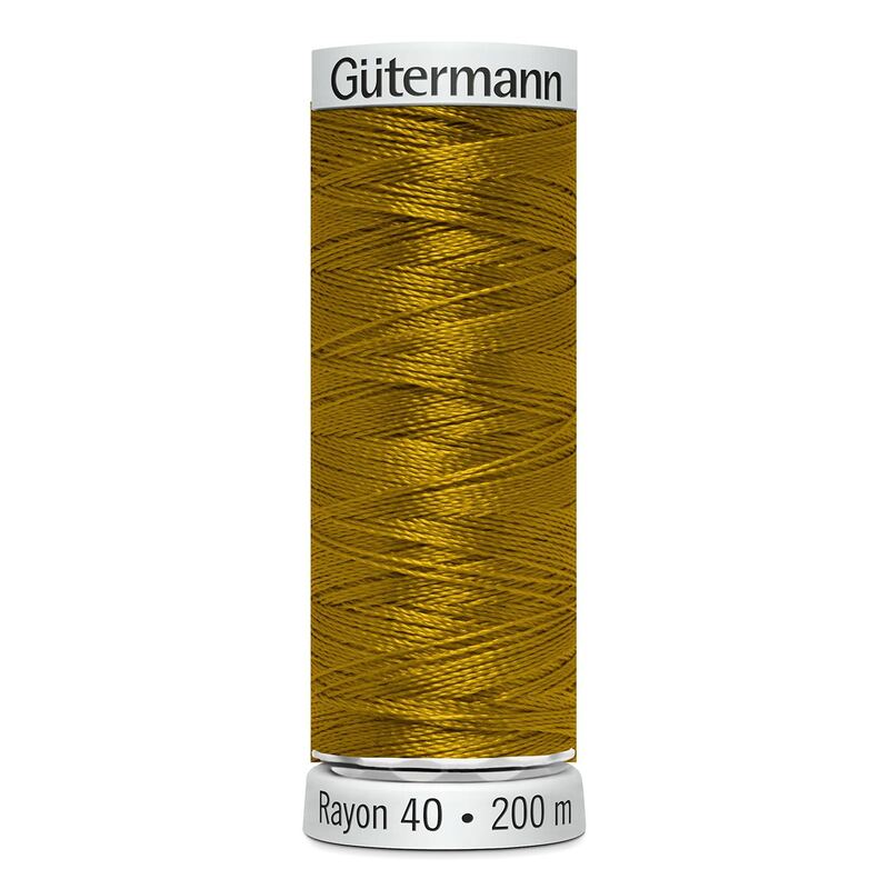 Gutermann Rayon 40 #1159 TEMPLE GOLD, 200m Machine Embroidery Thread