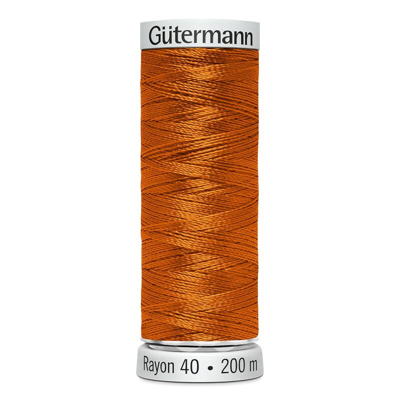 Gutermann Rayon 40 #1168 TRUE ORANGE, 200m Machine Embroidery Thread