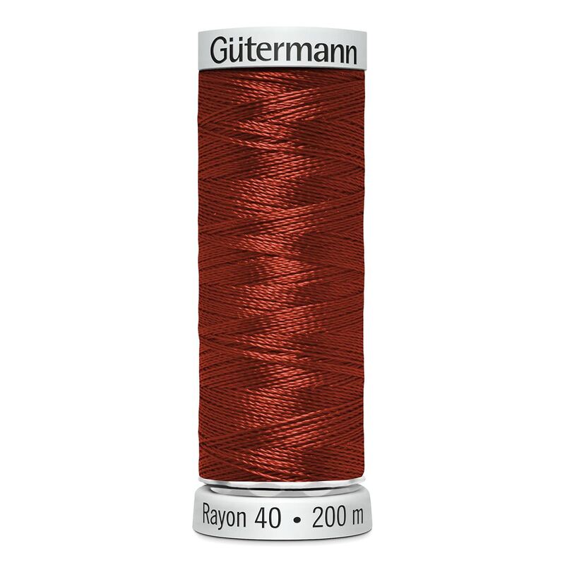 Gutermann Rayon 40 #1181 RUST, 200m Machine Embroidery Thread