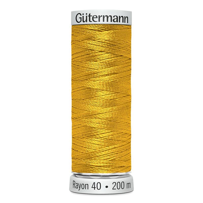 Gutermann Rayon 40 #1185 GOLDEN YELLOW, 200m Machine Embroidery Thread