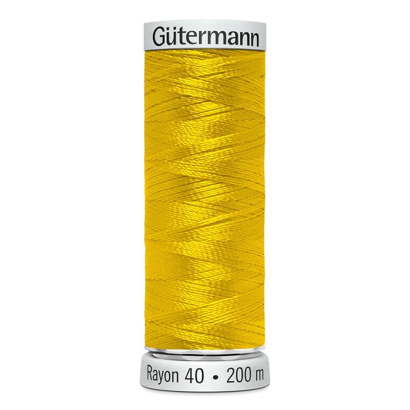 Gutermann Rayon 40 #1187 MIMOSA YELLOW, 200m Machine Embroidery Thread