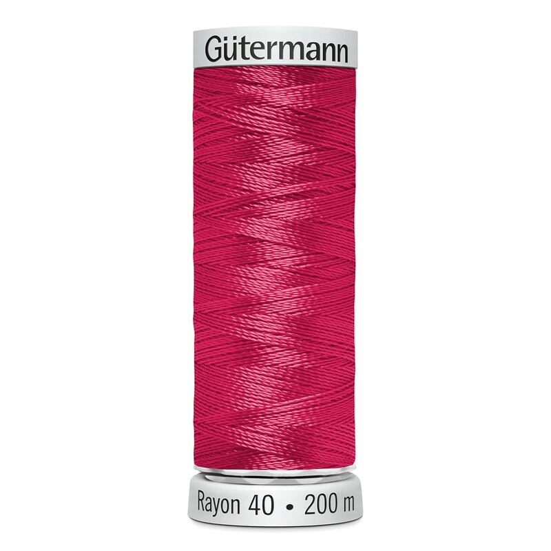 Gutermann Rayon 40 #1188 RED GERANIUM, 200m Machine Embroidery Thread