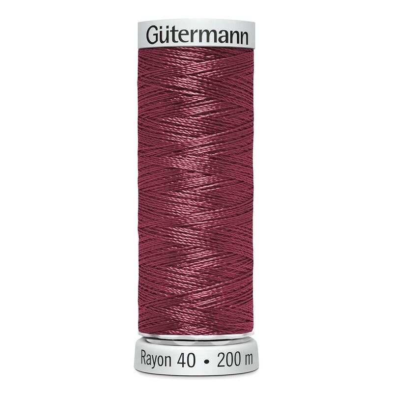 Gutermann  Rayon 40 #1190 MEDIUM BURGUNDY, 200m Machine Embroidery Thread