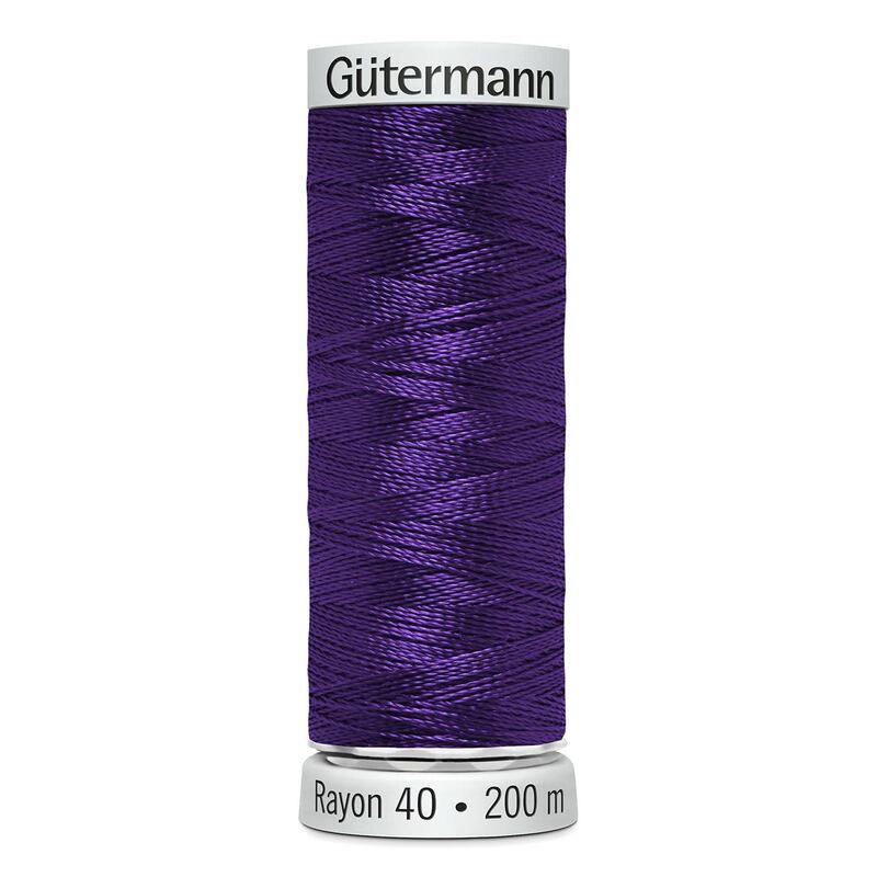 Gutermann Rayon 40 #1195 DARK PURPLE, 200m Machine Embroidery Thread