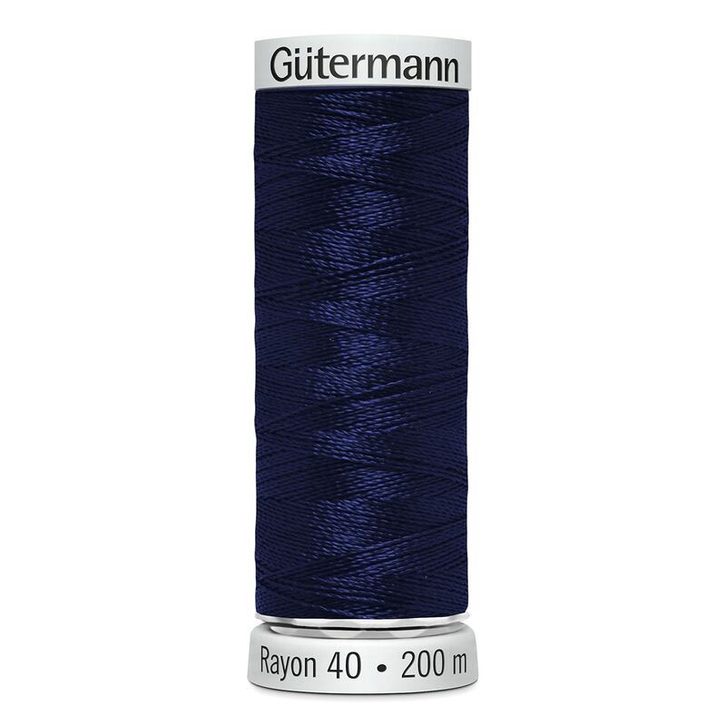 Gutermann Rayon 40 #1197 MEDIUM NAVY, 200m Machine Embroidery Thread