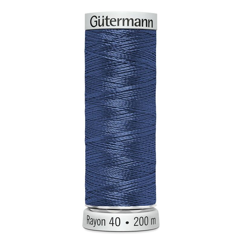 Gutermann Rayon 40 #1198 DUSTY NAVY, 200m Machine Embroidery Thread