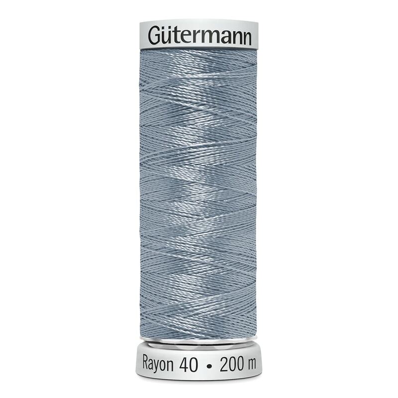 Gutermann Rayon 40 #1203 LIGHT WEATHERED BLUE, 200m Machine Embroidery Thread