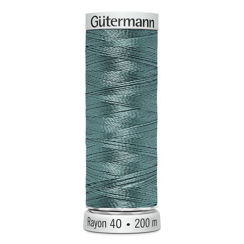 Gutermann Rayon 40 #1205 MEDIUM JADE, 200m Machine Embroidery Thread