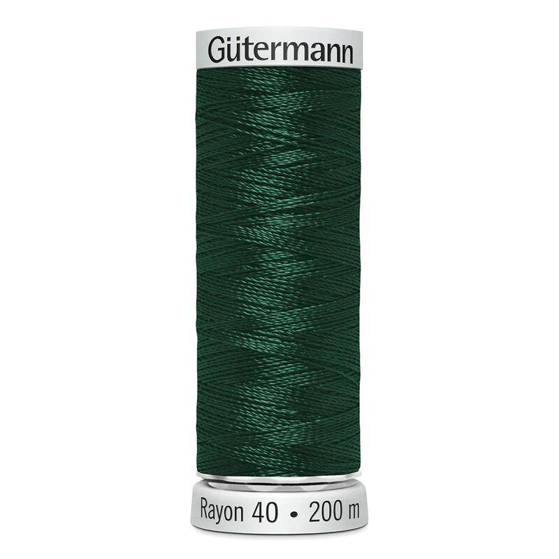 Gutermann Rayon 40 #1208 MALLARD GREEN, 200m Machine Embroidery Thread