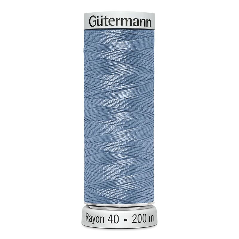 Gutermann Rayon 40 #1222 LIGHT BABY BLUE, 200m Machine Embroidery Thread