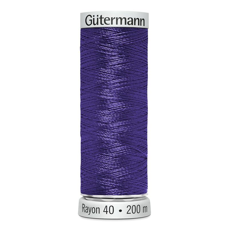 Gutermann Rayon 40 #1235 DEEP PURPLE, 200m Machine Embroidery Thread