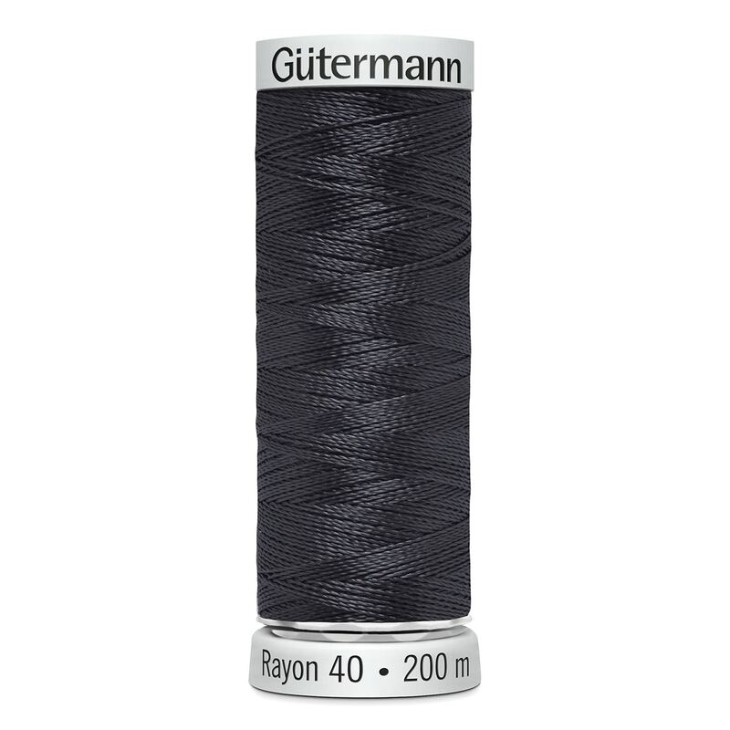 Gutermann Rayon 40 #1240 SMOKEY GREY, 200m Machine Embroidery Thread