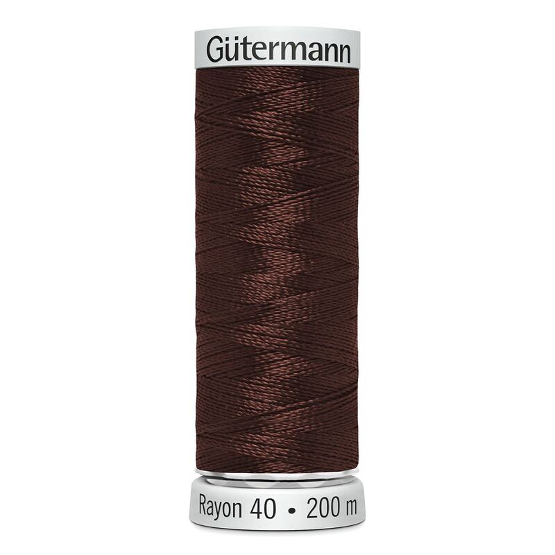 Gutermann Rayon 40 #1247 MAHOGANY, 200m Machine Embroidery Thread