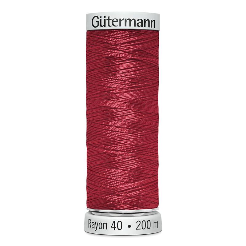 Gutermann Rayon 40 #1257 DEEP CORAL, 200m Machine Embroidery Thread