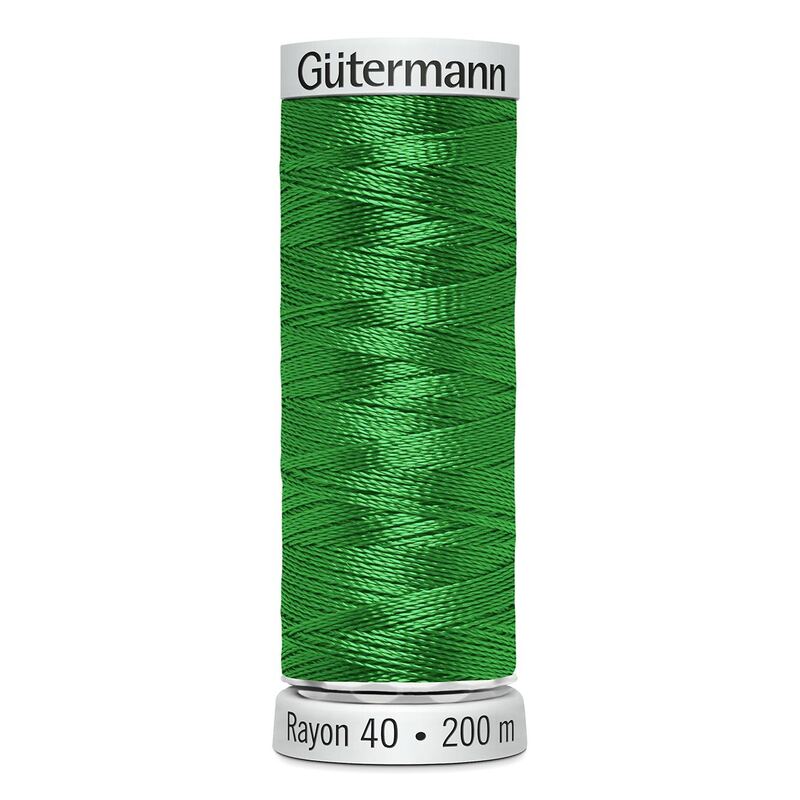Gutermann Rayon 40 #1278 BRIGHT GREEN, 200m Machine Embroidery Thread