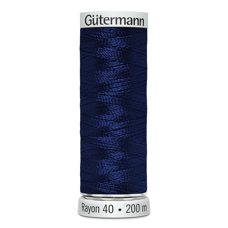 Gutermann Rayon 40 #1293 DEEP NASSAU BLUE, 200m Machine Embroidery Thread