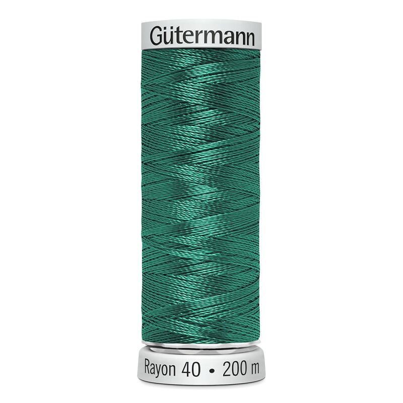 Gutermann Rayon 40 #1503 GREEN PEACOCK, 200m Machine Embroidery Thread