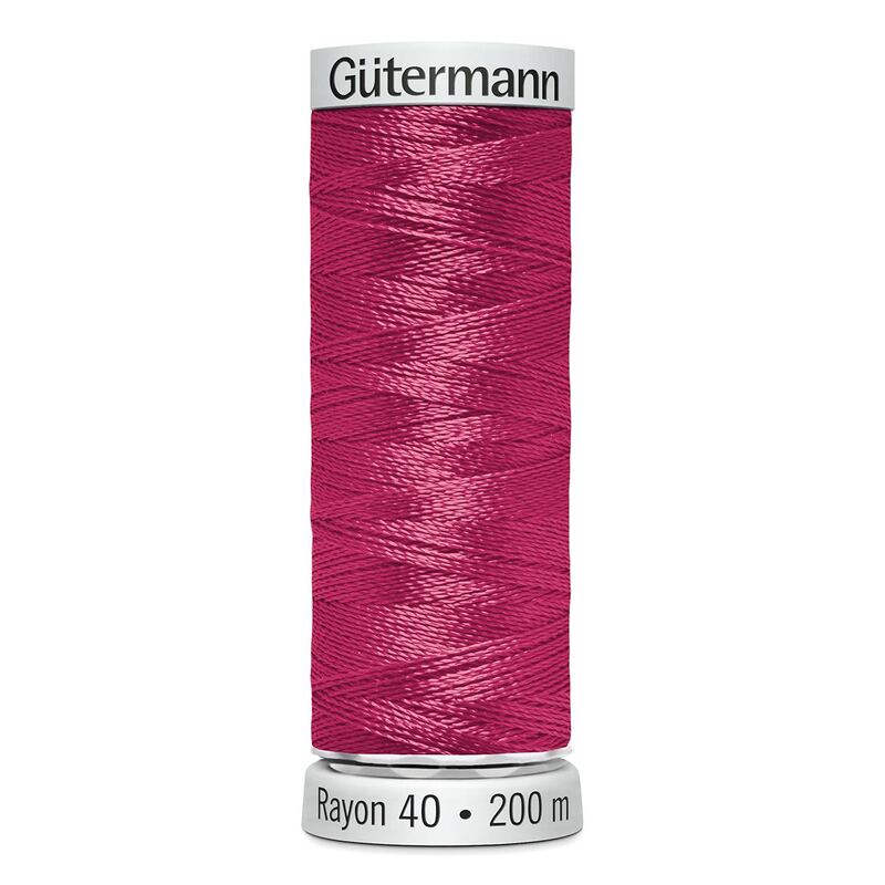Gutermann Rayon 40 #1511 DEEP ROSE, 200m Machine Embroidery Thread