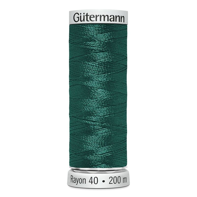 Gutermann Rayon 40 #1517 COACHMAN GREEN, 200m Machine Embroidery Thread