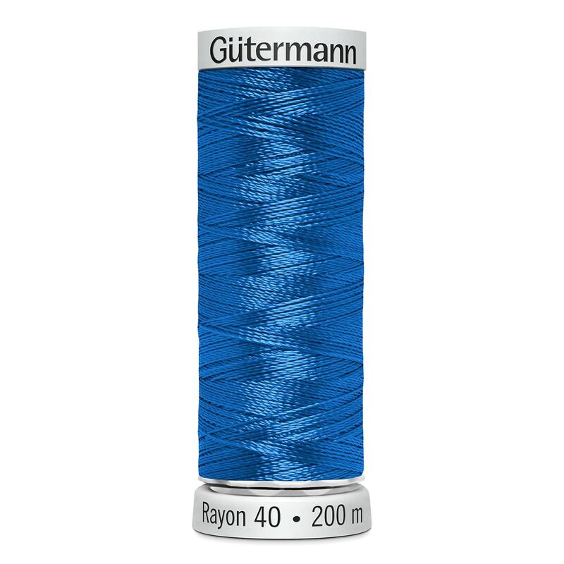 Gutermann Rayon 40 #1534 SAPPHIRE, 200m Machine Embroidery Thread