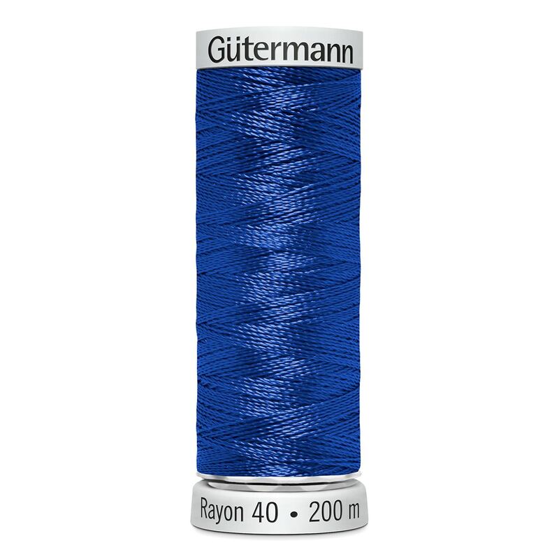 Gutermann Rayon 40 #1535 TEAM BLUE, 200m Machine Embroidery Thread