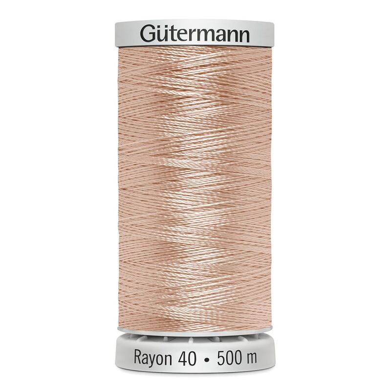 Gutermann Rayon 40 #1017 PASTEL PEACH, 500m Machine Embroidery Thread