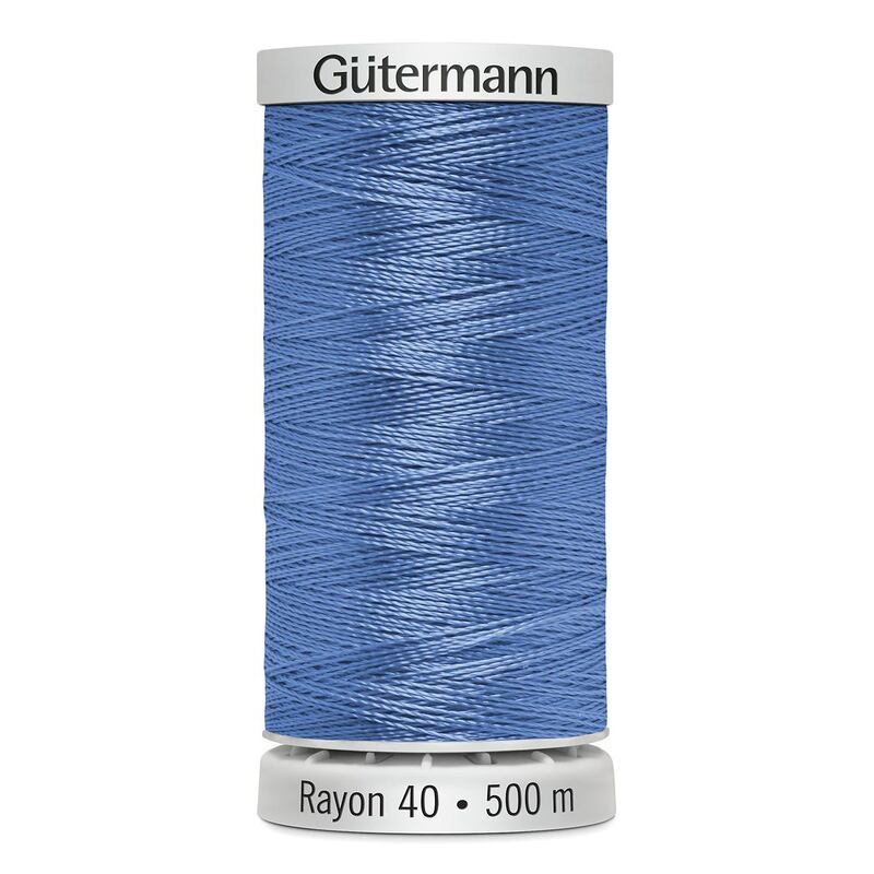 Gutermann Rayon 40 #1029 MEDIUM BLUE, 500m Machine Embroidery Thread