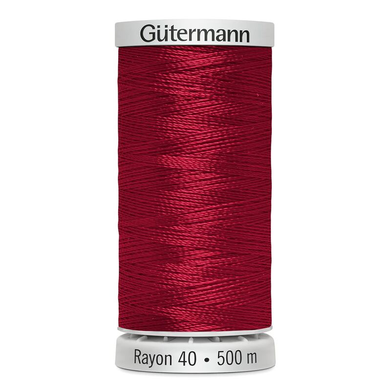 Gutermann Rayon 40 #1039 TRUE RED, 500m Machine Embroidery Thread