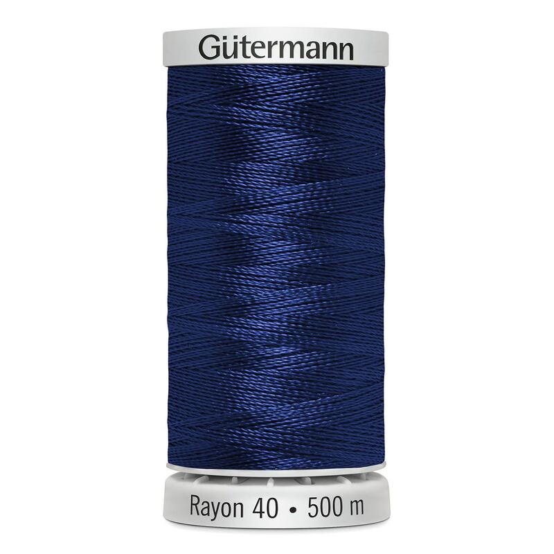 Gutermann Rayon 40 #1042 BRIGHT NAVY BLUE, 500m Machine Embroidery Thread
