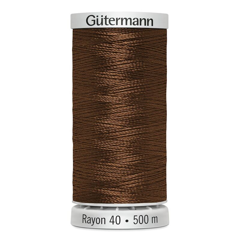 Gutermann Rayon 40 #1057 DARK TAWNY TAN, 500m Machine Embroidery Thread
