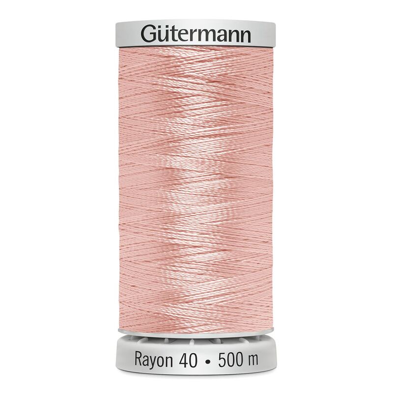 Gutermann Rayon 40 #1064 PALE PINK, 500m Machine Embroidery Thread
