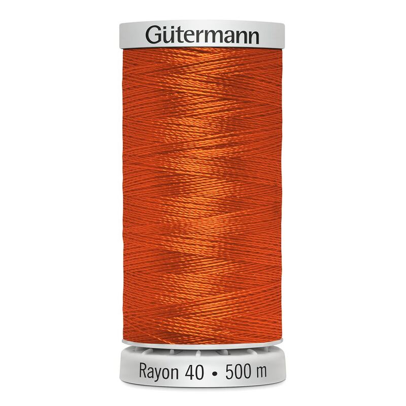 Gutermann Rayon 40 #1078 TANGERINE ORANGE, 500m Machine Embroidery Thread
