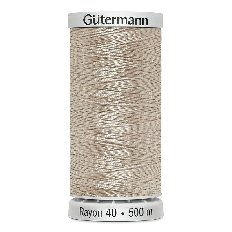 Gutermann Rayon 40 #1082 ECRU (CHAMPAGNE), 500m Machine Embroidery Thread