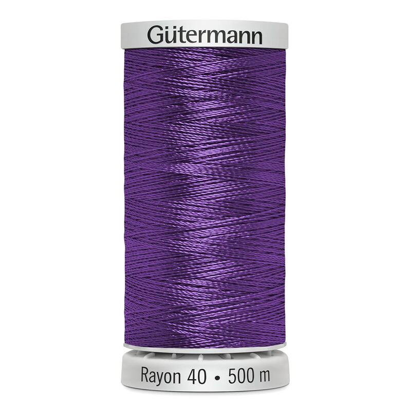 Gutermann Rayon 40 #1122 PURPLE, 500m Machine Embroidery Thread