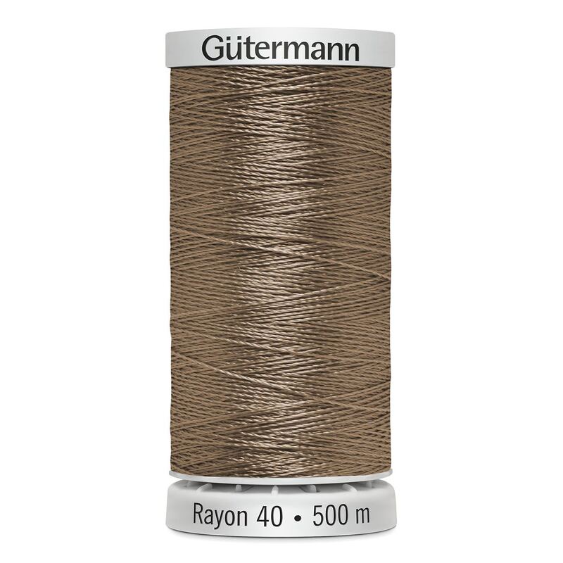 Gutermann Rayon 40 #1128 DARK ECRU, 500m Machine Embroidery Thread