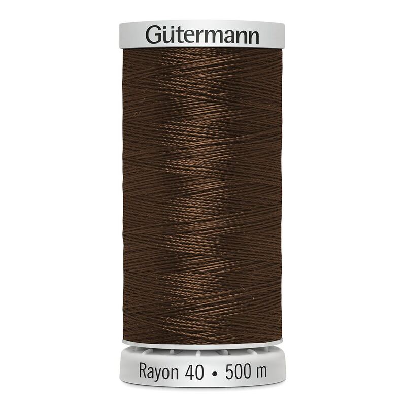 Gutermann Rayon 40 #1129 BROWN, 500m Machine Embroidery Thread