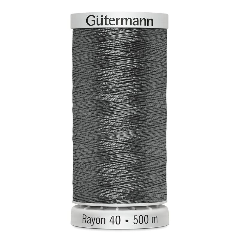 Gutermann Rayon 40 #1166 MEDIUM STEEL GREY, 500m Machine Embroidery Thread