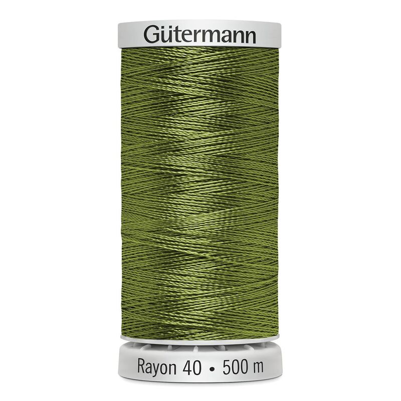 Gutermann Rayon 40 #1177 AVACADO GREEN, 500m Machine Embroidery Thread