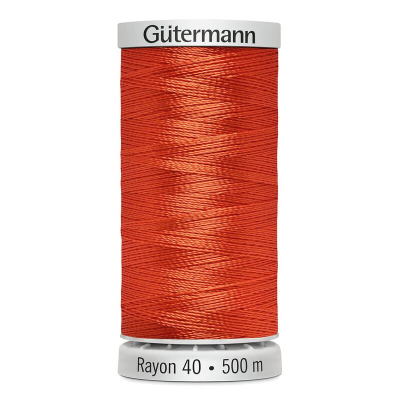 Gutermann Rayon 40 #1184 ORANGE RED, 500m Machine Embroidery Thread