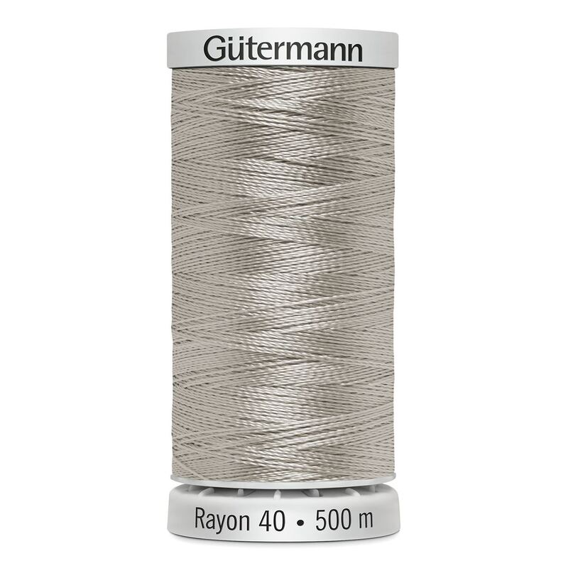 Gutermann Rayon 40 #1218 SILVER GREY, 500m Machine Embroidery Thread