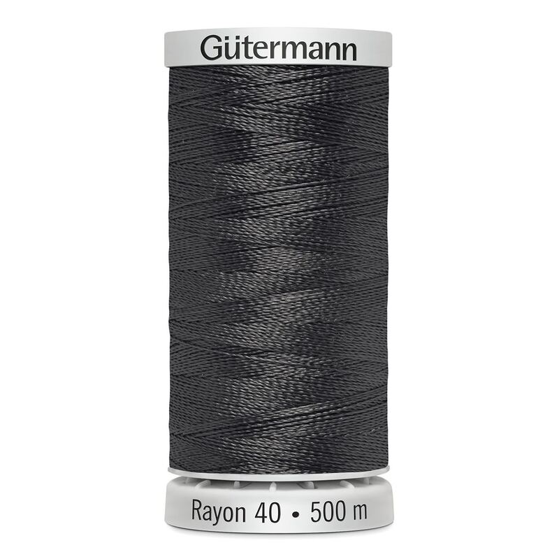 Gutermann Rayon 40 #1220 CHARCOAL GREY, 500m Machine Embroidery Thread