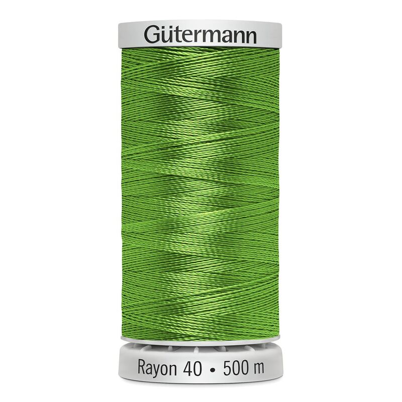 Gutermann Rayon 40 #1510 LIME GREEN, 500m Machine Embroidery Thread
